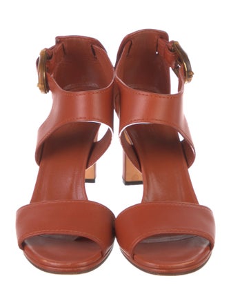 Gucci Bamboo Accent Leather Sandals