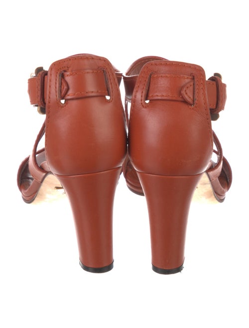 Gucci Bamboo Accent Leather Sandals