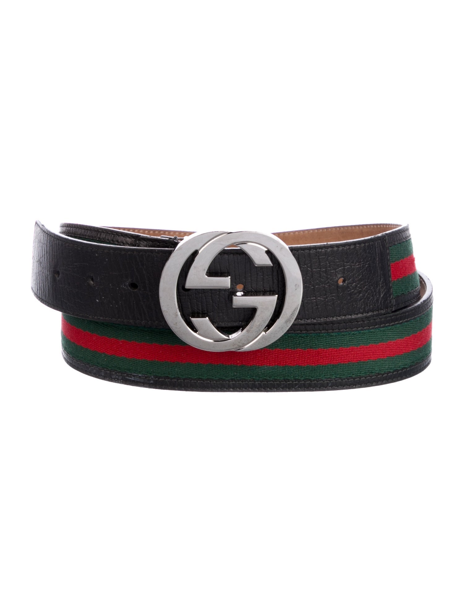 Gucci Web Accent Canvas Belt