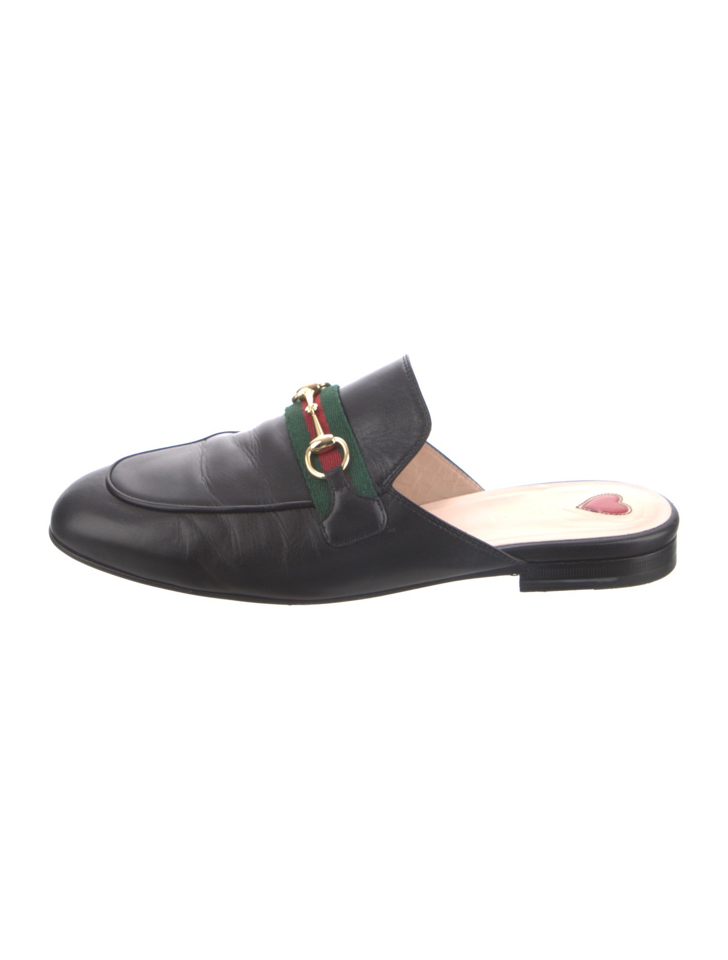 Gucci Web Accent Leather Mules