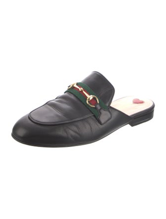 Gucci Web Accent Leather Mules