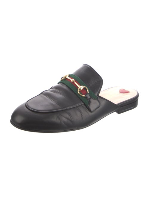 Gucci Web Accent Leather Mules