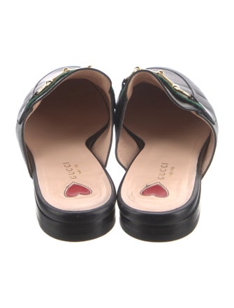 Gucci Web Accent Leather Mules