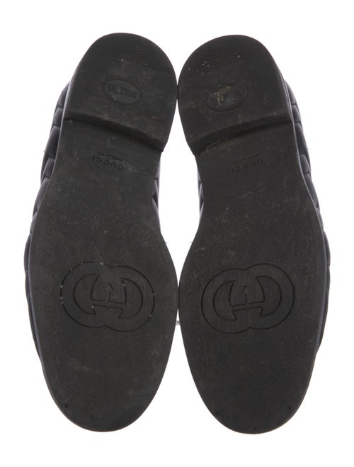 Gucci Quilted Pattern Leather Loafers