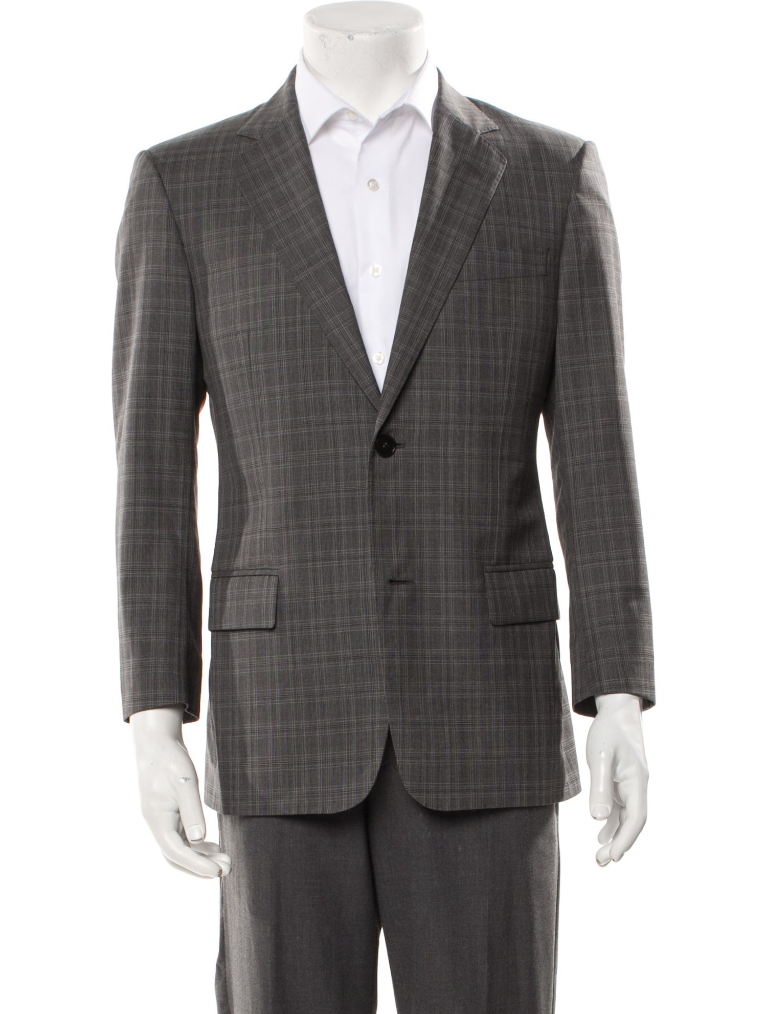 Gucci Wool Plaid Print Blazer