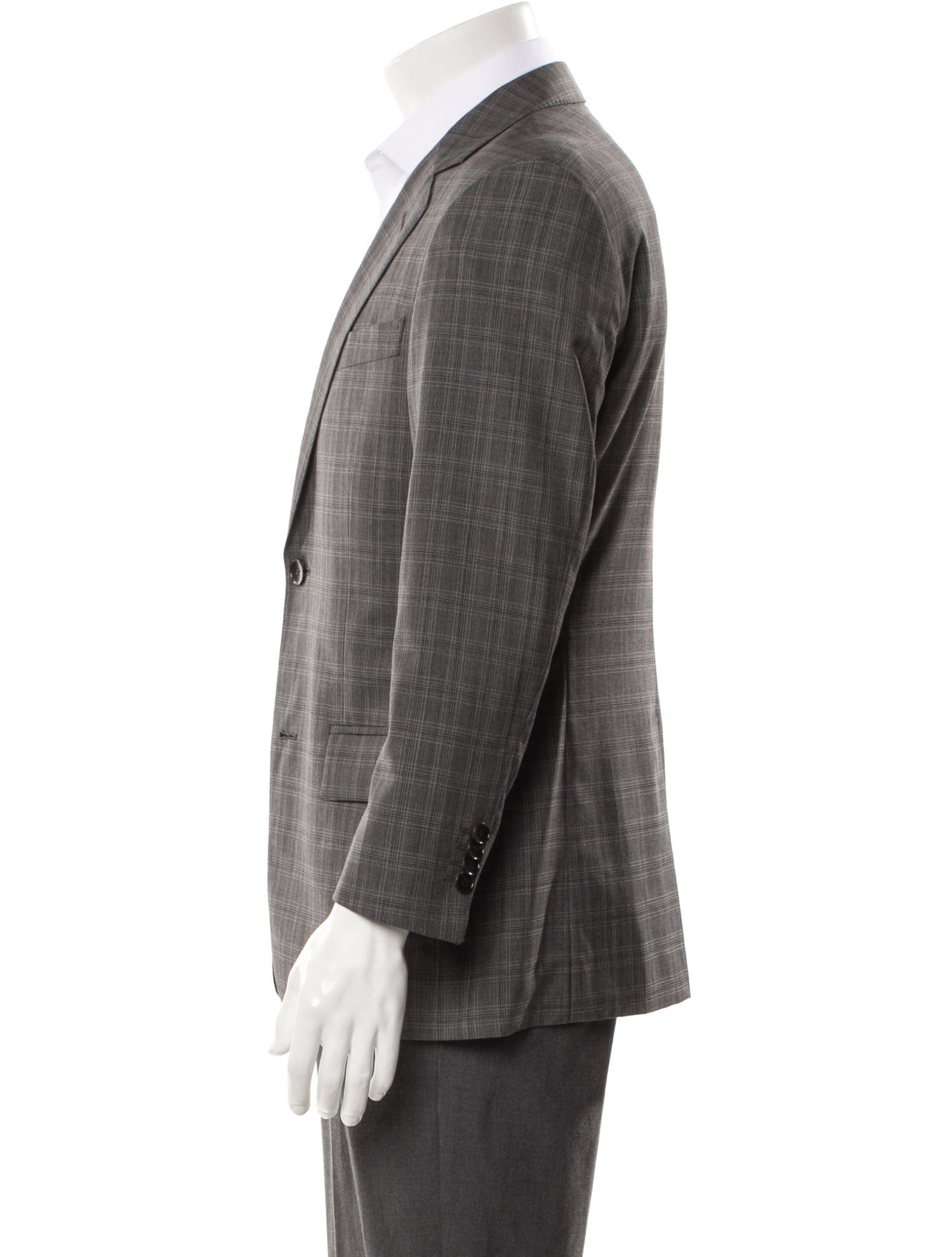 Gucci Wool Plaid Print Blazer