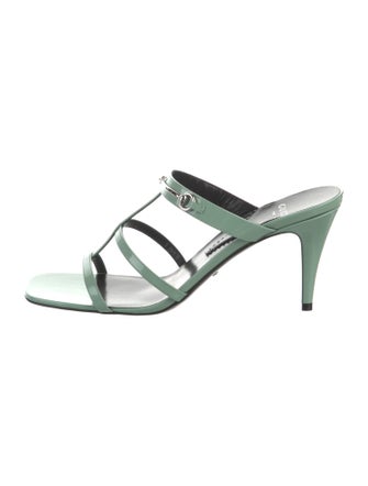 Gucci Horsebit Accent Patent Leather Slides