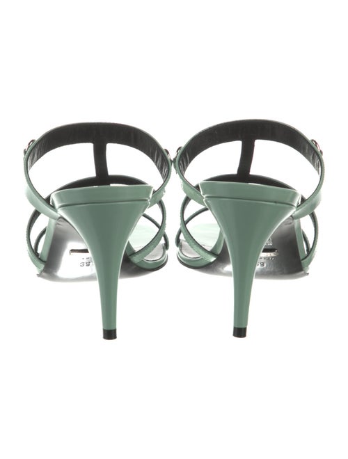 Gucci Horsebit Accent Patent Leather Slides