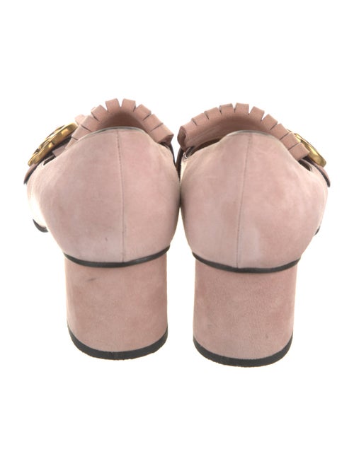 Gucci Double G Logo Suede Pumps
