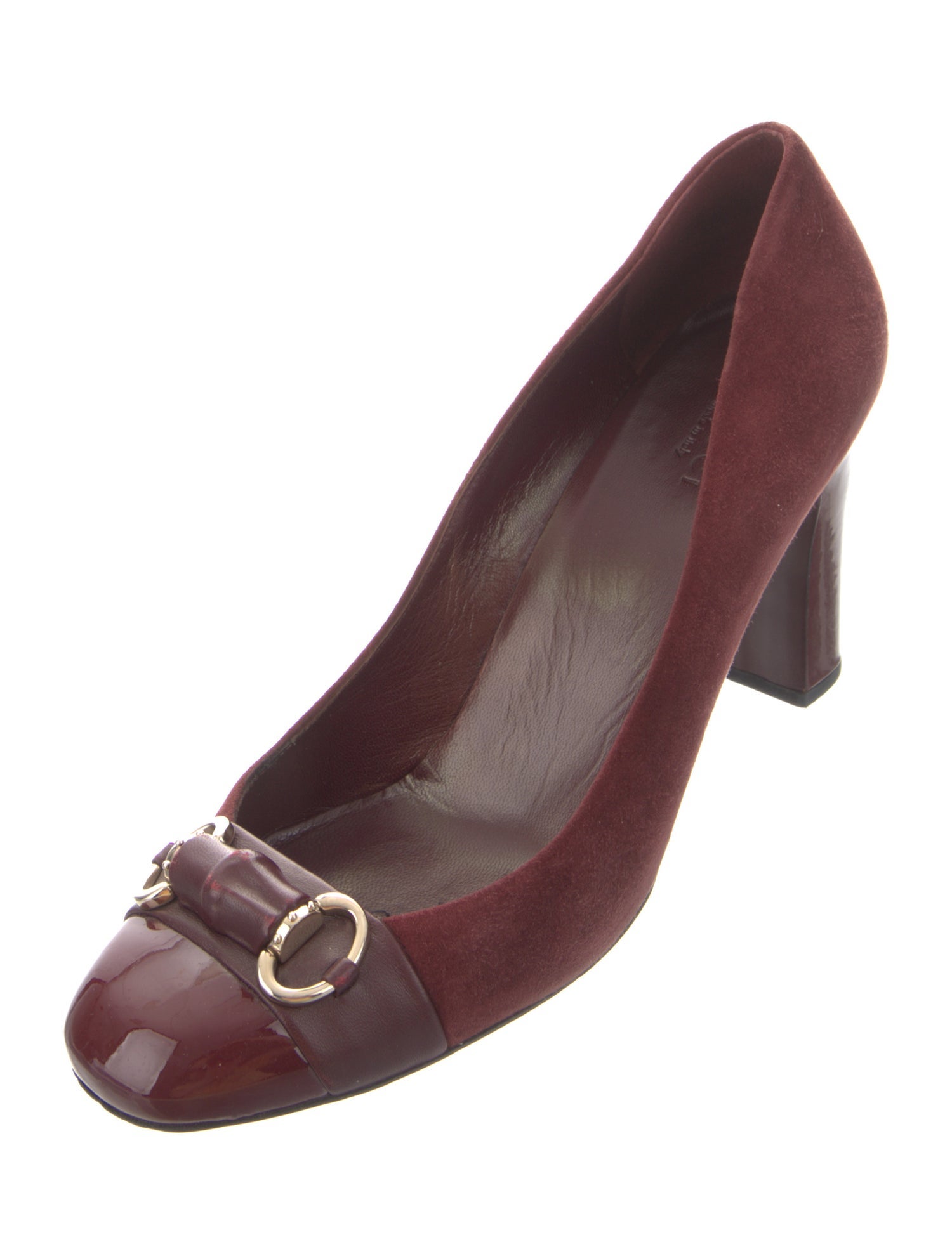 Gucci Horsebit Accent Suede Pumps