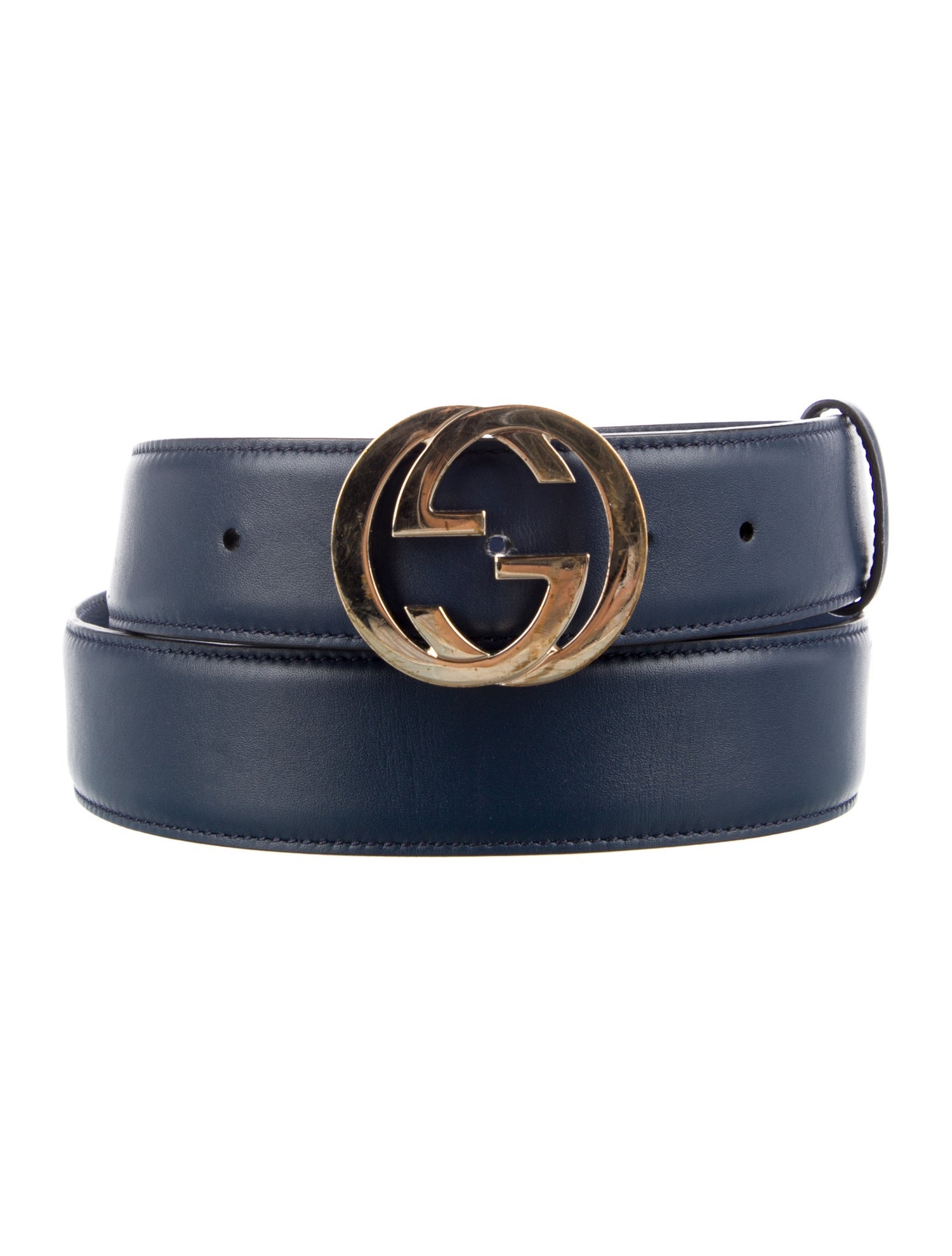 Gucci Interlocking G Logo Leather Belt Kit