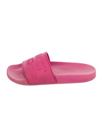 Gucci Interlocking G Logo Rubber Slides
