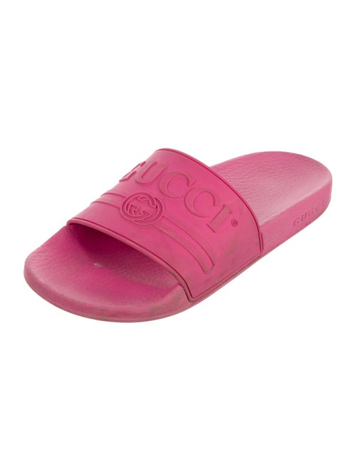 Gucci Interlocking G Logo Rubber Slides