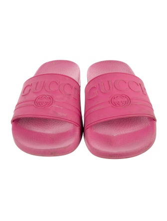 Gucci Interlocking G Logo Rubber Slides