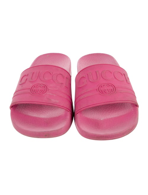 Gucci Interlocking G Logo Rubber Slides