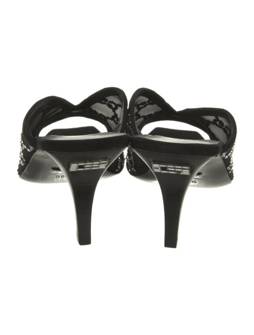 Gucci Mesh Crystal Embellishments Mules