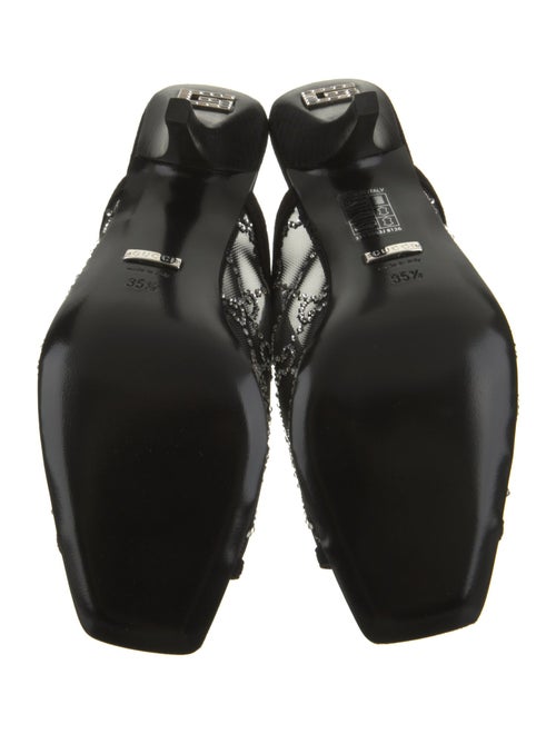 Gucci Mesh Crystal Embellishments Mules