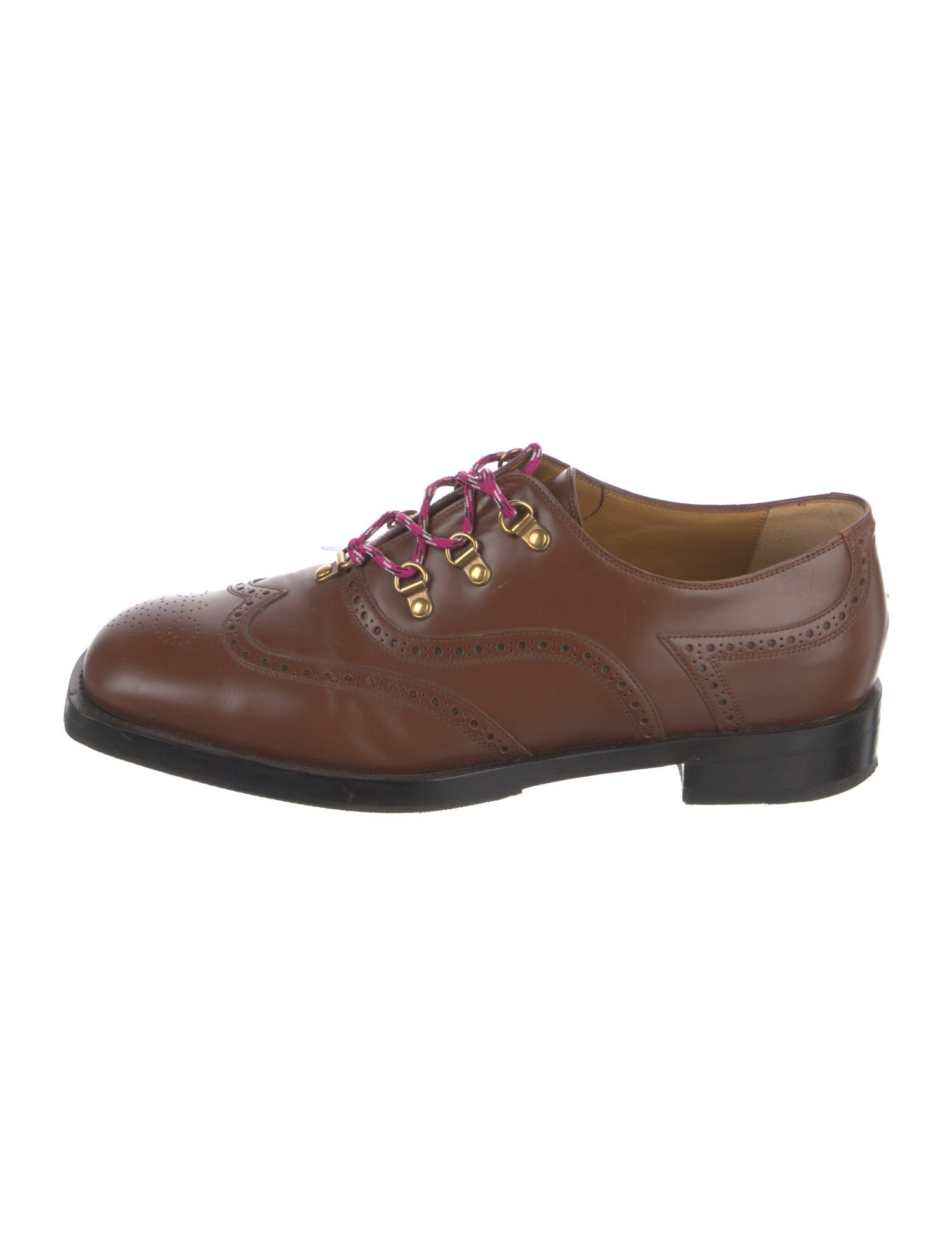 Gucci Web Accent Leather Brogues