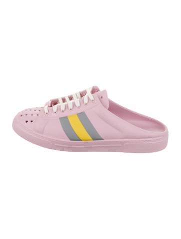 Gucci Flats Rubber Striped Mules IT 40 | 10