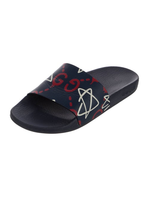 Gucci Leather Printed Slides