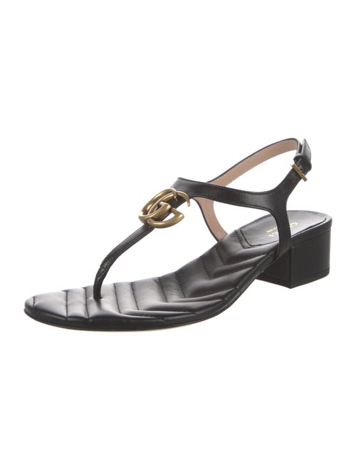 Gucci Leather T-Strap Sandals