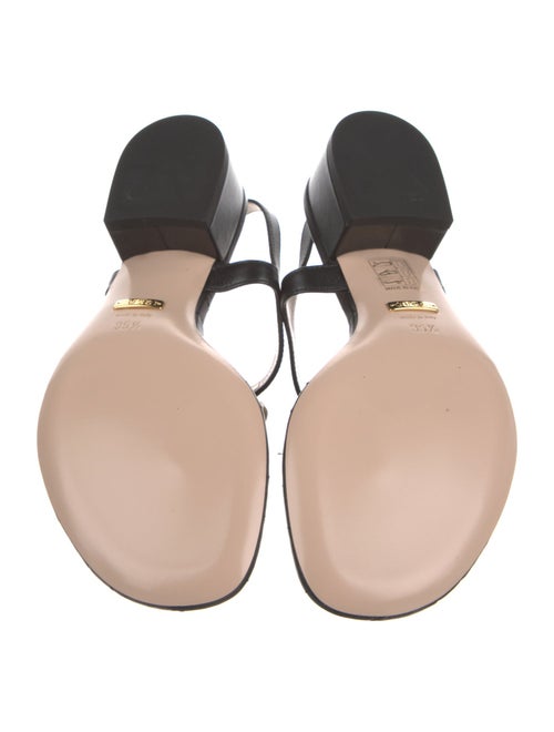 Gucci Leather T-Strap Sandals