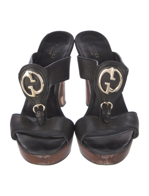 Gucci 1973 Pattern Leather Slides