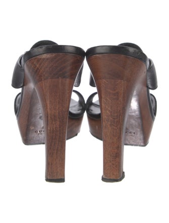 Gucci 1973 Pattern Leather Slides