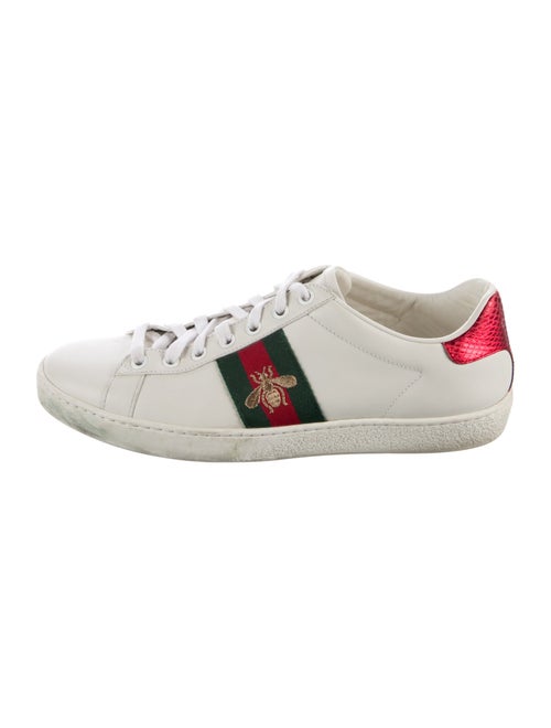 Gucci Web Accent Leather Sneakers