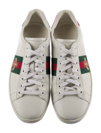 Gucci Web Accent Leather Sneakers