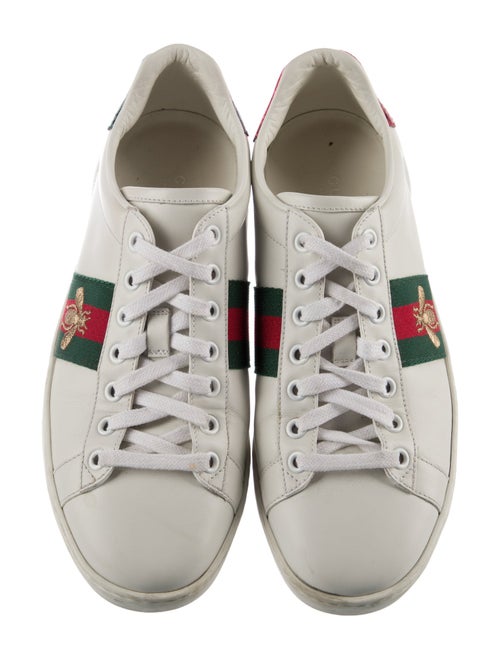 Gucci Web Accent Leather Sneakers