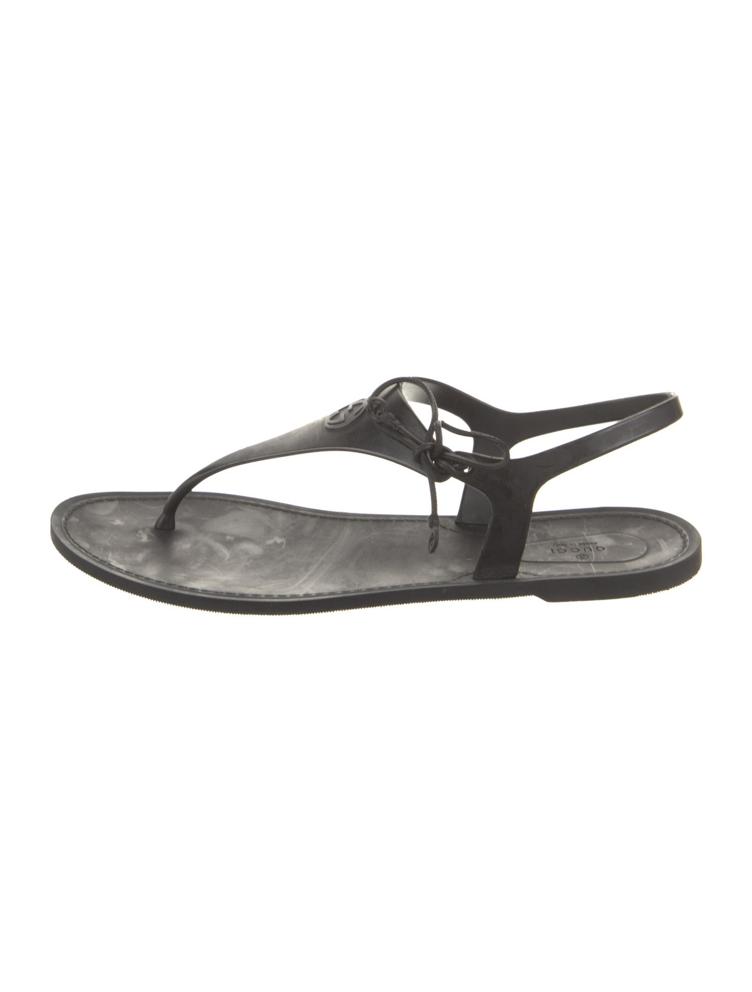 Gucci Rubber Slingback Sandals