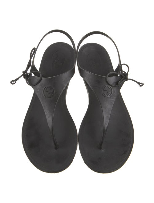 Gucci Rubber Slingback Sandals