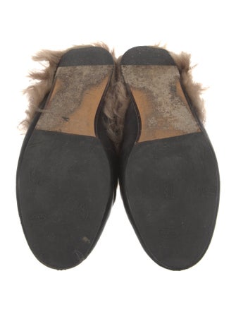 Gucci Horseferry Check Pattern Leather Mules