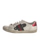Gucci Web Accent Leather Sneakers