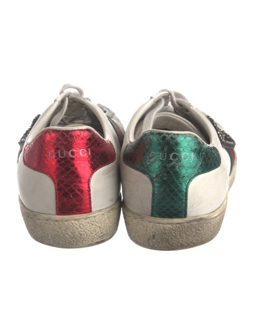 Gucci Web Accent Leather Sneakers