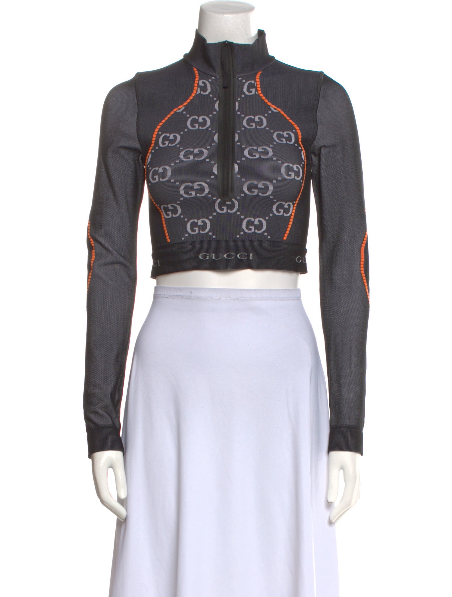 Gucci 2022 Printed Crop Top