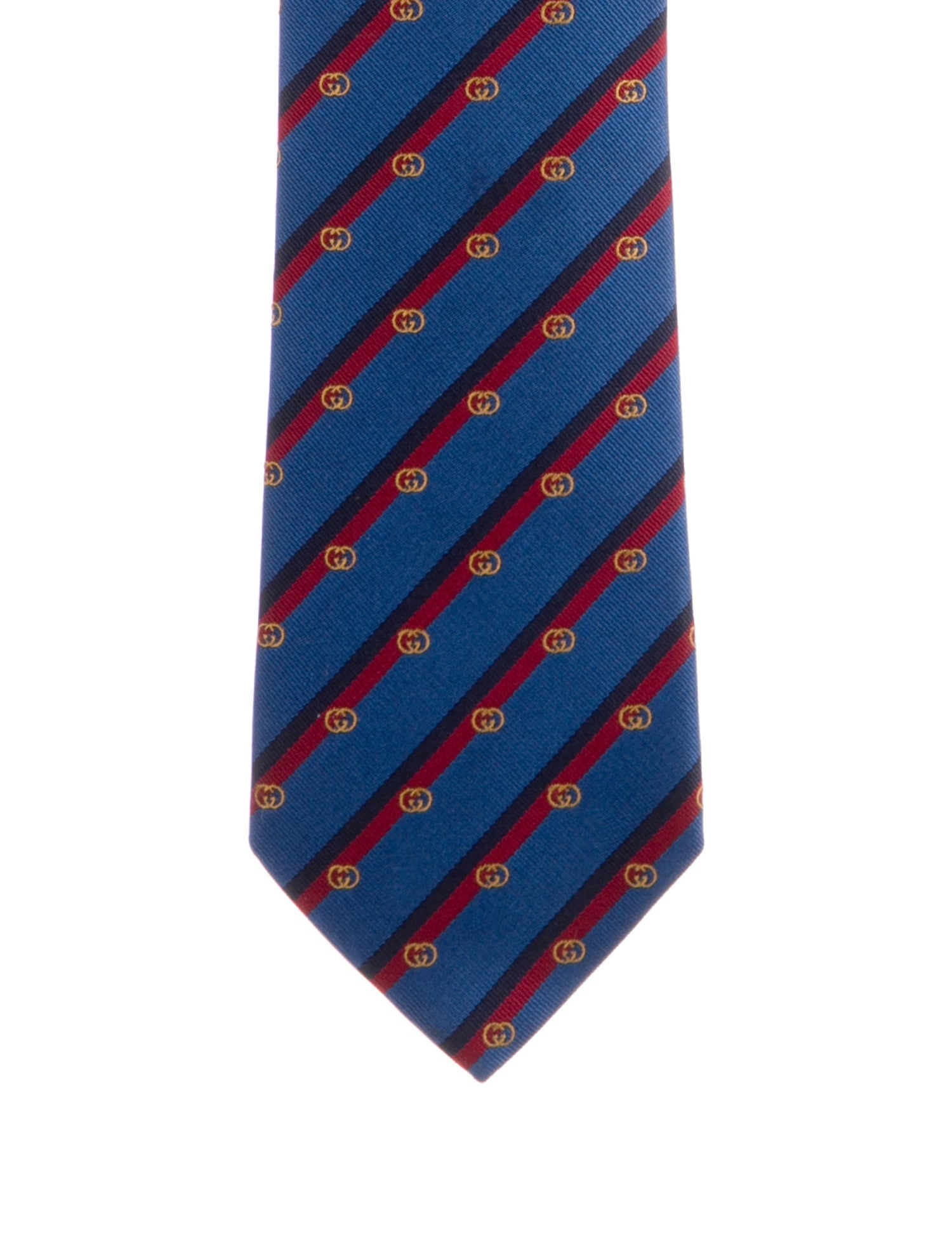 Gucci Interlocking G Logo Print Silk tie
