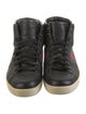 Gucci Web Accent Leather Sneakers