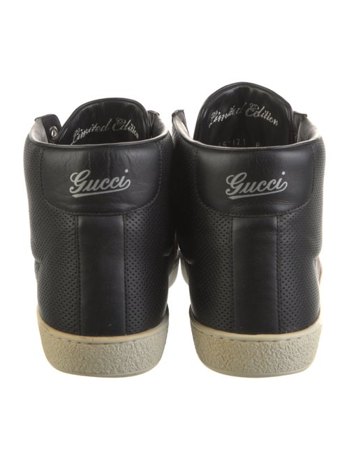 Gucci Web Accent Leather Sneakers