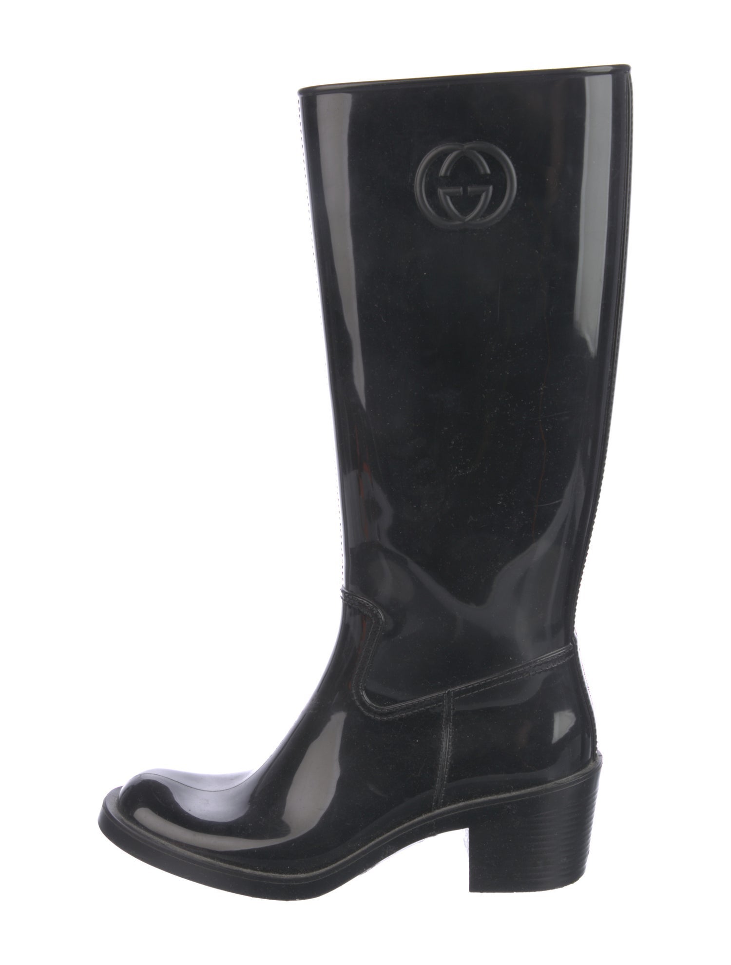 Gucci Interlocking G Logo Rubber Rain Boots