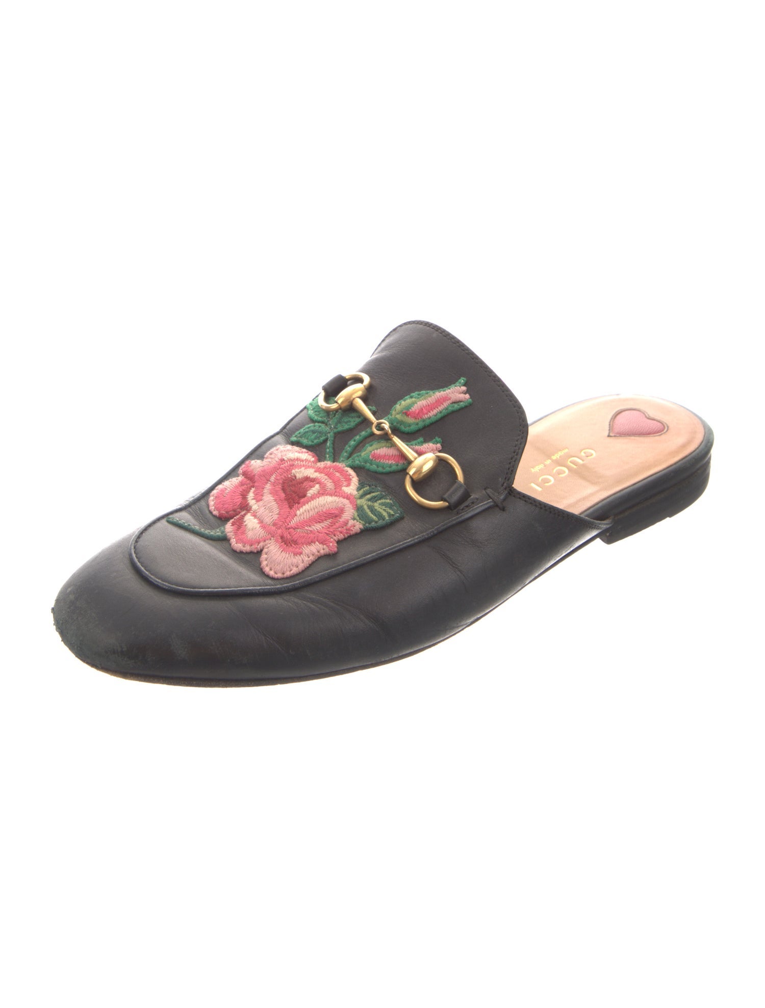 Gucci Horsebit Accent Leather Mules