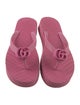 Gucci Double G Logo Rubber Flip Flops