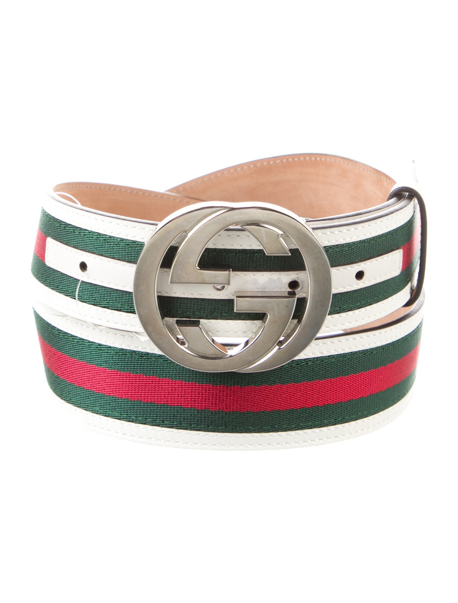 Gucci Web Accent Canvas Belt Kit