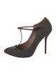 Gucci Felt T-Strap Pumps