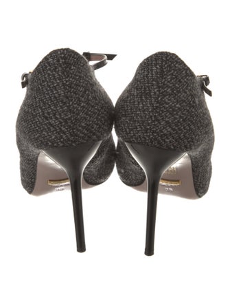 Gucci Felt T-Strap Pumps