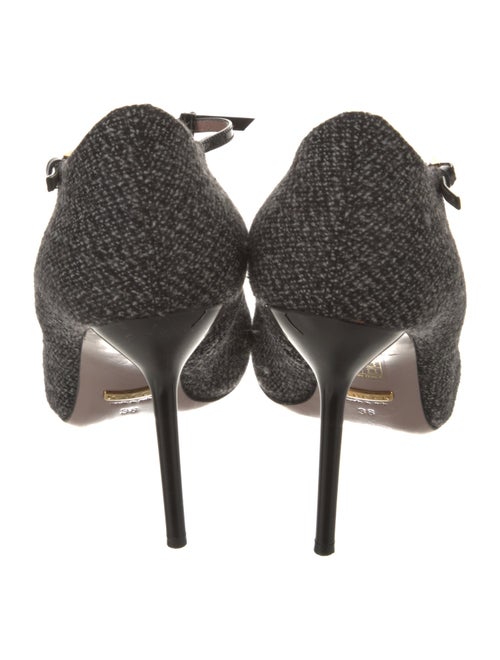 Gucci Felt T-Strap Pumps