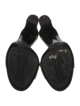 Gucci 1955 Horsebit Accent Patent Leather Slides