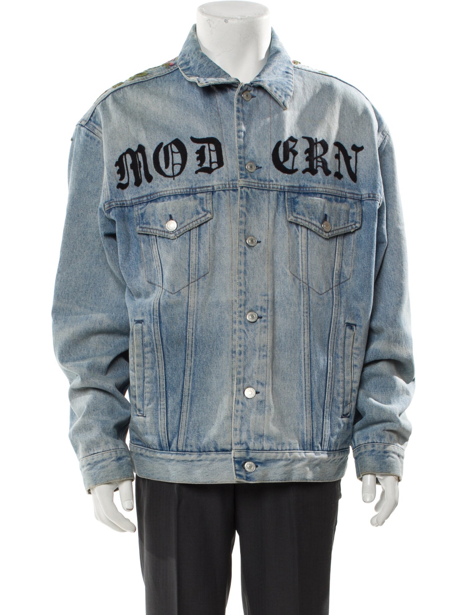 Gucci 2017 Web Accent Denim Jacket