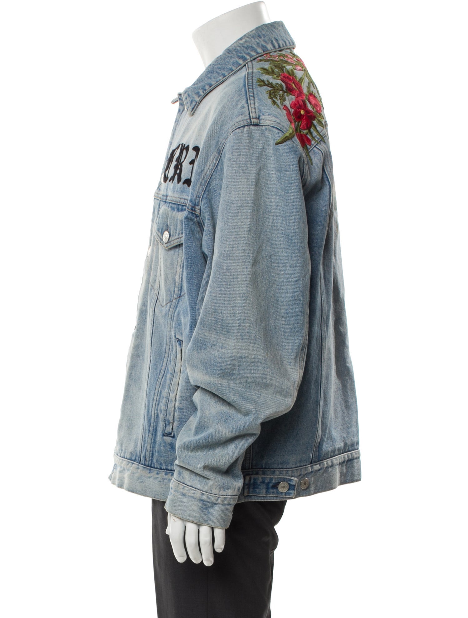 Gucci 2017 Web Accent Denim Jacket